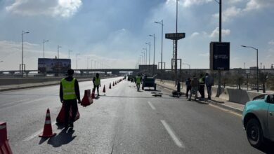 جهاز-مدينة-6-أكتوبر-يبدأ-تطوير-ورفع-كفاءة-كوبري-العبور