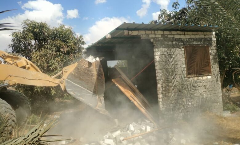 إزالة-مبانٍ-مخالفة-على-مساحة-24-فدانًا-بجمعية-أحمد-عرابي-بالعبور-الجديدة 