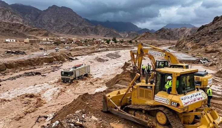 “الزراعة”-تعيد-فتح-طرق-“تجمع-النهايات”-بسيناء-بعد-تضررها-من-السيول