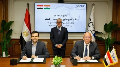 رئيس-اقتصادية-قناة-السويس-يشهد-توقيع-عقد-مشروع-شركة-«برستيج-دينم-ميلز»-الهندية